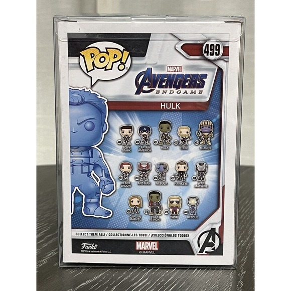 Funko Pop! Hulk (Blue Chrome) 499 Avengers Endgame Walmart Exclusive, w/ Cover - Picture 2 of 7